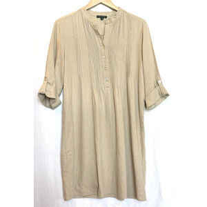 For Cynthia Womens Linen Shift Dress Size S Minimalist Coastal Lagenlook Beach